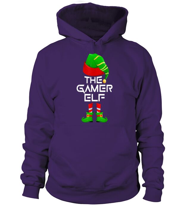 Gamer Elf Matching Family Group Christmas Party Men's Hoodie