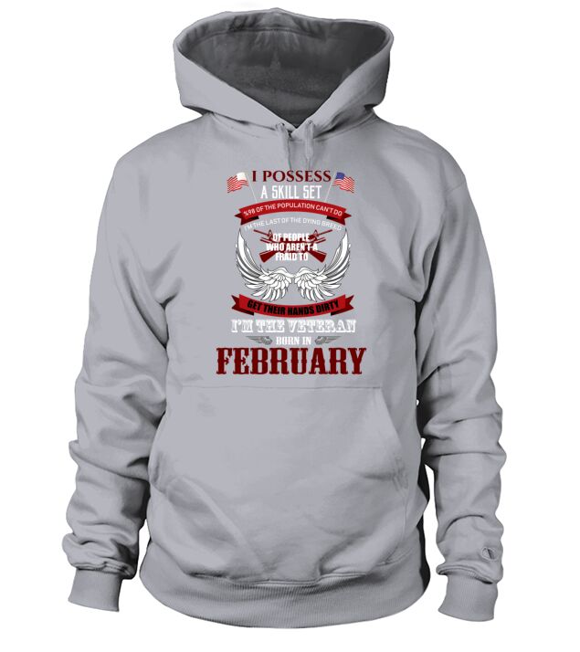 I Am The Veteran Born In February Men's Hoodie