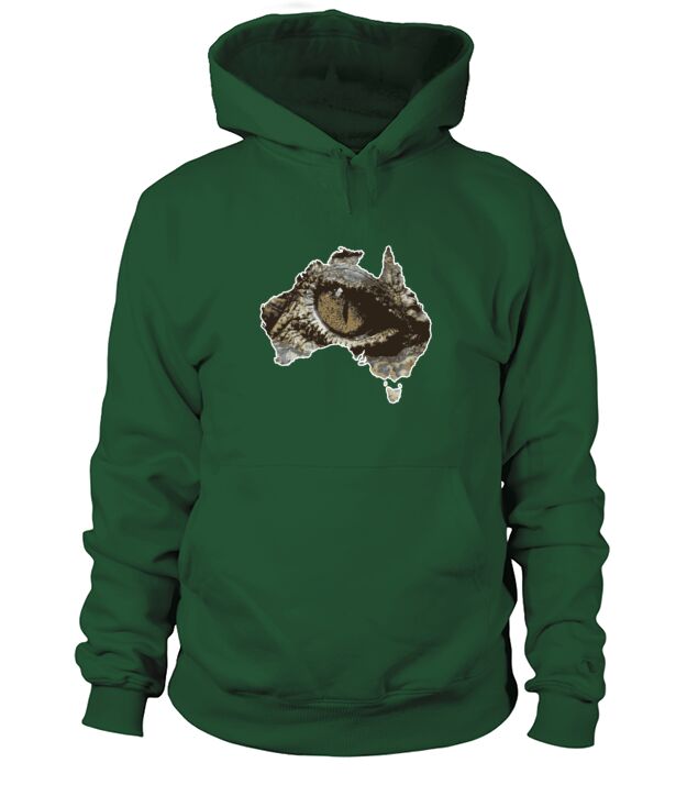 Australia Continent Crocodile Eye Gift Idea Men's Hoodie