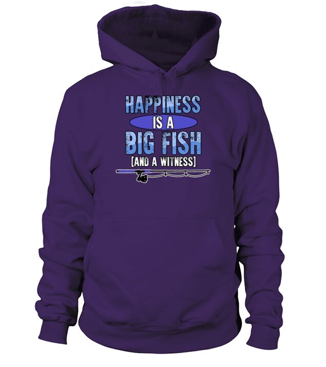 Happiness is a big fish and a witness blue present Men's Hoodie