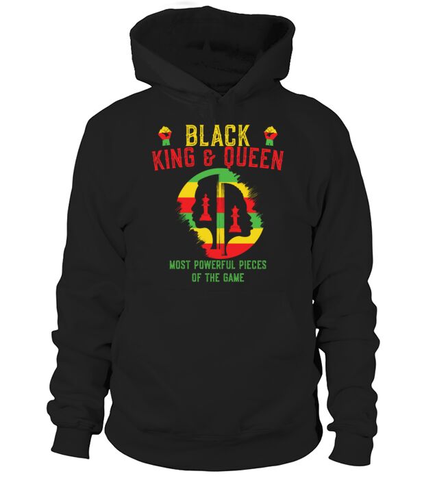 Black King and Queen Most Powerful Piece Men's Hoodie