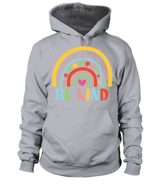 Be Kind Rainbow Autism Awaraness Men's Hoodie