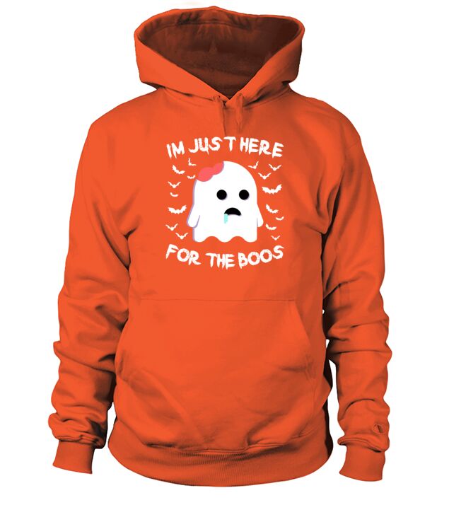 Im Just Here For The Boos Funny Ghost Halloween Men's Hoodie