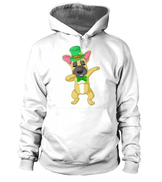 dabbing french bulldog st patricks day Men's Hoodie