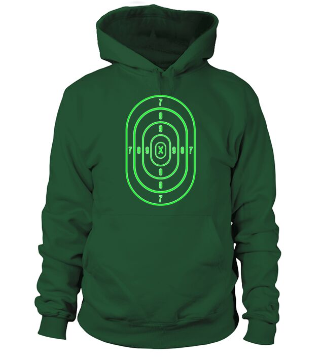 Shooting Range Target Practice Sheet Bullseye Men's Hoodie