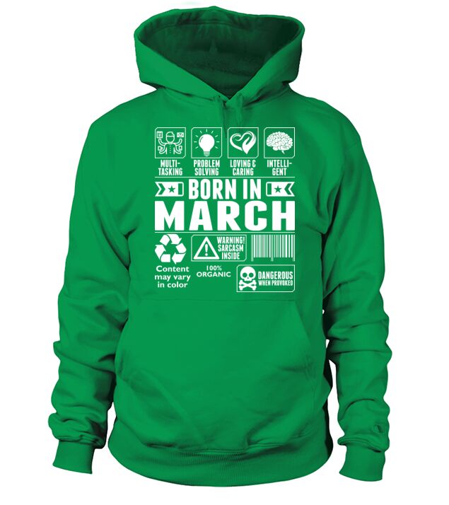 Born In March Tshirt Men's Hoodie