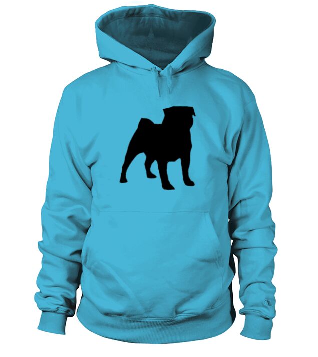 pug silo black Men's Hoodie