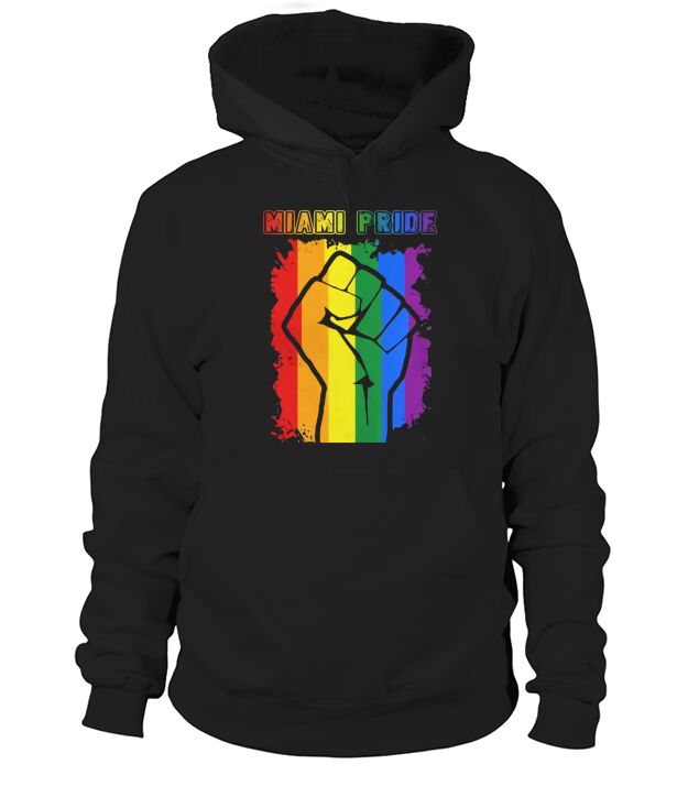 Miami Pride LGBT RAINBOW FLAG Men's Hoodie