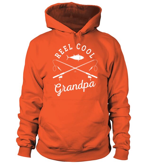 Reel Cool Grandpa Fathers Day Fishing Apparel Pun Men's Hoodie