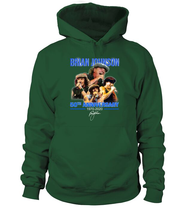 Brian Johnson 50th Anniversary 1970-2020 signature shirt Hoodie Unisex