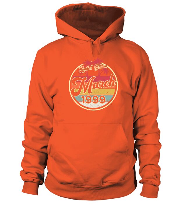 Vintage 80s March 1999 21st Birthday Gift Idea Men's Hoodie