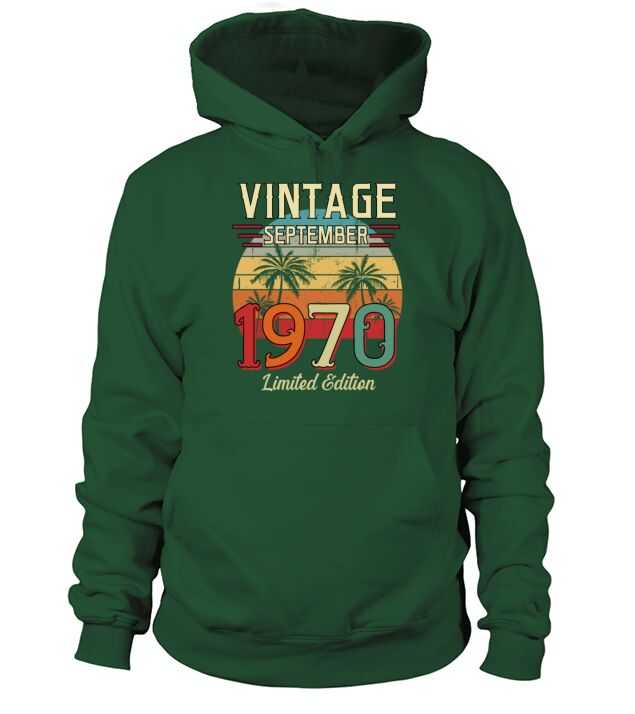 Vintage September 1970 Limited Edition Men's Hoodie