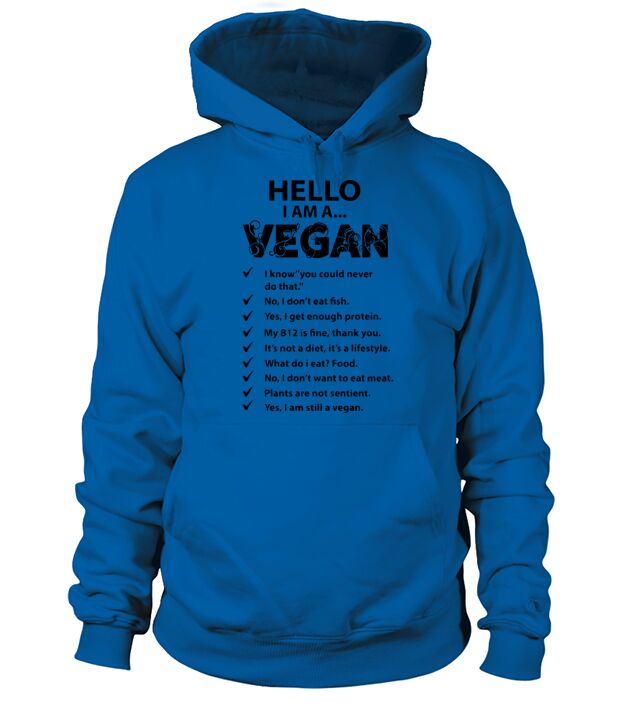 hello i am a vegan Men's Hoodie