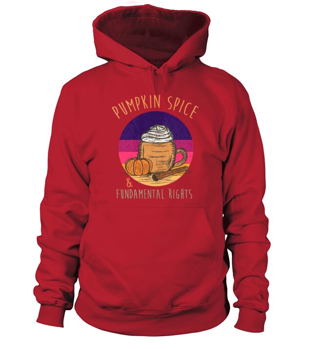 Vintage Pumpkin Spice And Fundamental Rights Men's Hoodie