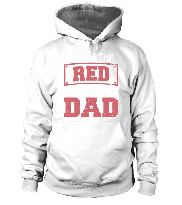 I Back The Red For My Dad Is A Firefighter Thin Re Men's Hoodie