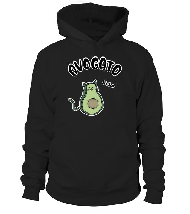 Avogato Sweet Avocado Cat Hola Men's Hoodie
