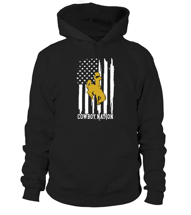 Wyoming Cowboys Nation Flag Hoodie Unisex