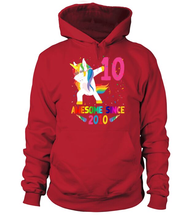 Awesome Since 2010 10 Years Old 10th Birthday Unic Men's Hoodie