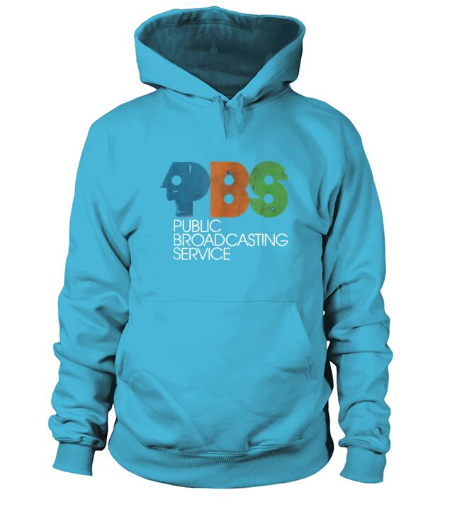 PBS Vintage Logo Distressed Hoodie Unisex