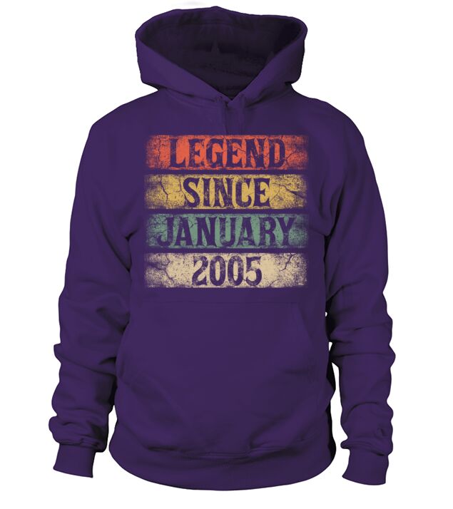 Legend Since January 2005 16th Birthday Gifts Men's Hoodie