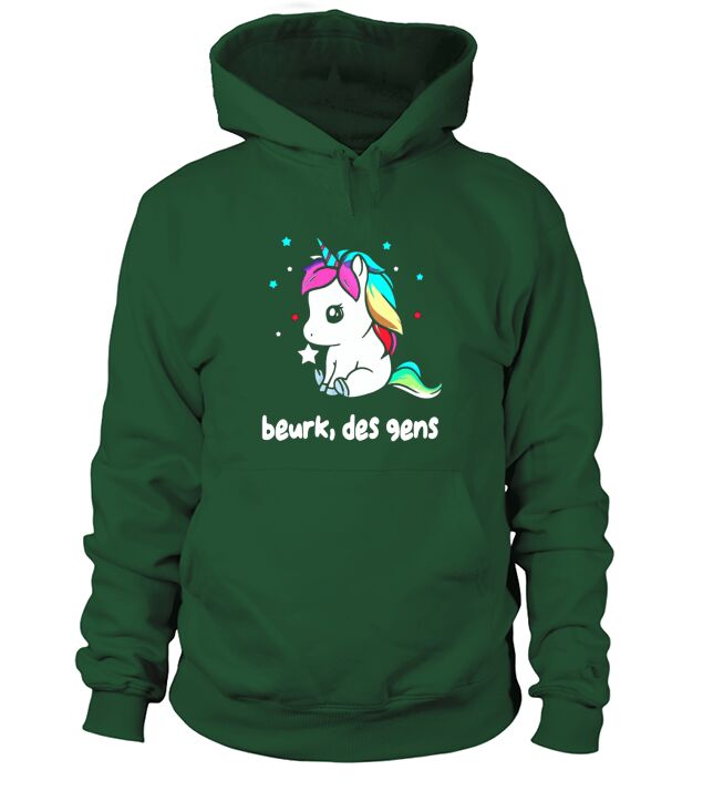 Unicorn beurk des gens shirt Hoodie Unisex