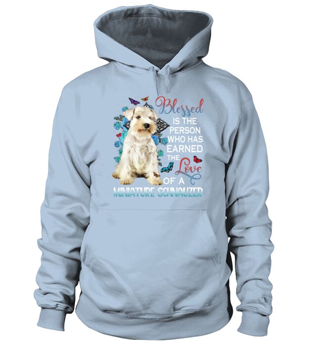 Blessed White Miniature Schnauzer Hoodie Unisex