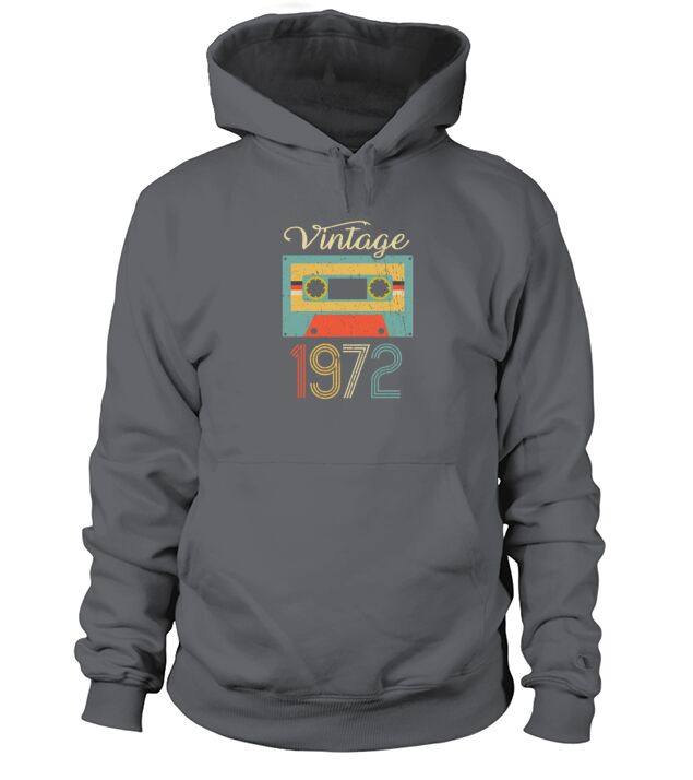 Vintage Cassette 1972 50th Birthday 50 Years Gift Men's Hoodie
