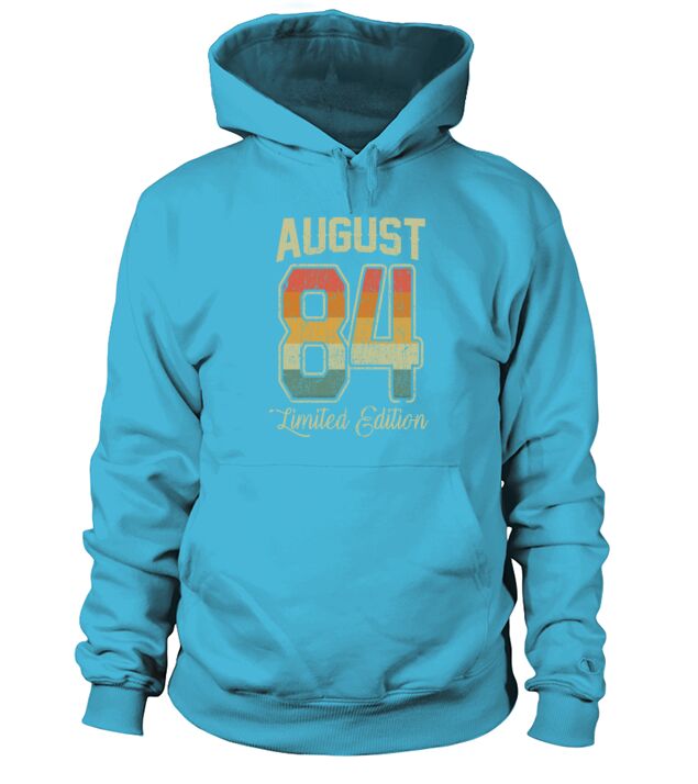 Vintage 35th Birthday August 1984 Sports Gift Idea Men's Hoodie