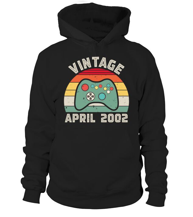 Vintage April 2002 birthday gamer gift Men's Hoodie