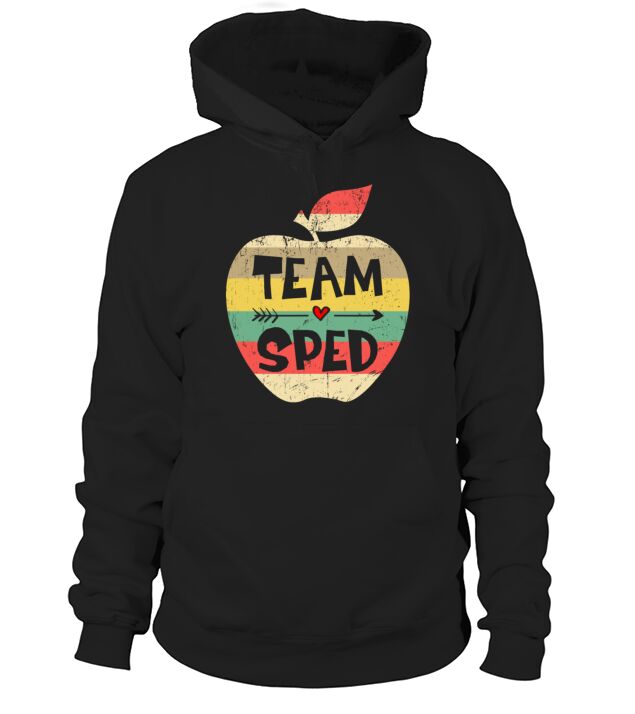 Team Sped Vintage Retro Apple Back To School Shirt Men's Hoodie