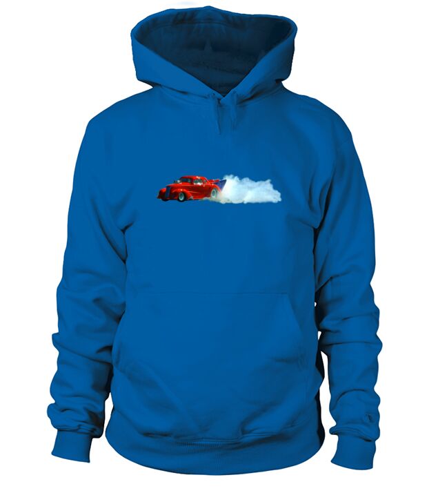Red Door-Slammer Drag Car Hoodie Unisex