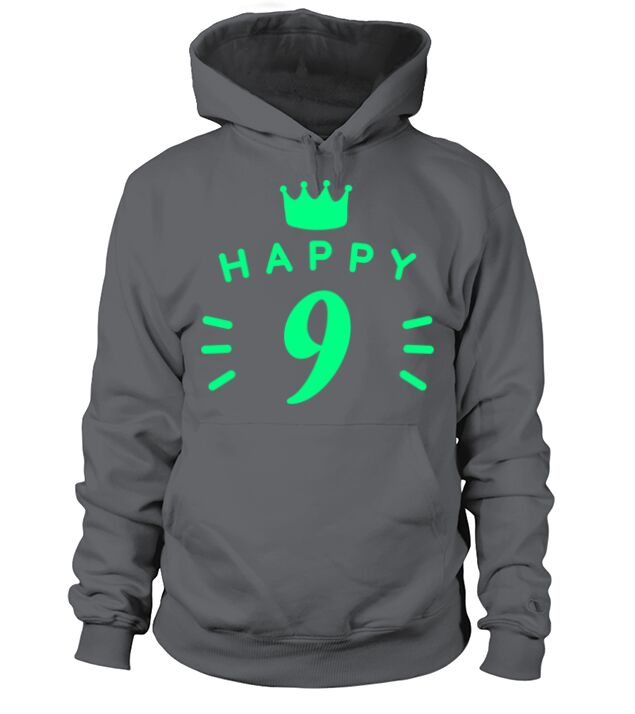 9th birthday 9 years old Happy Birthday saying Men's Hoodie