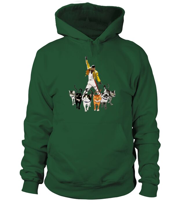 Freddie Mercury and cats Hoodie Unisex