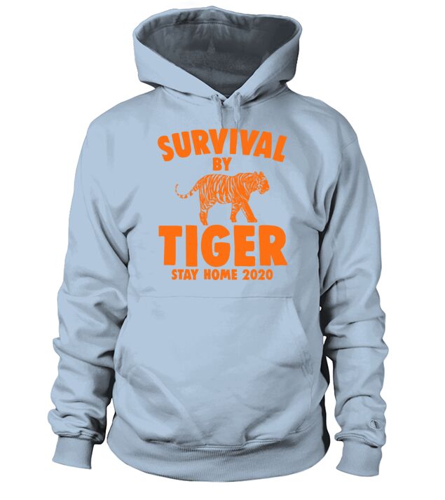 Survival By Tiger Stay Home 2020 Orange Covid 19 F Men's Hoodie