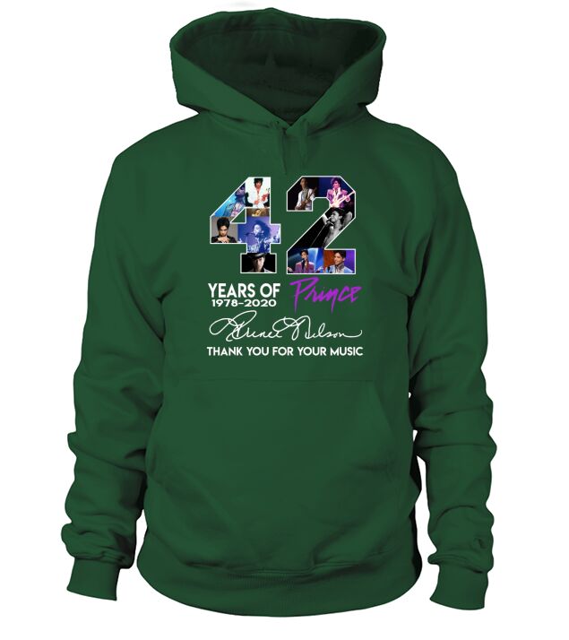42 years of Prince signature thank you for the memories Hoodie Unisex