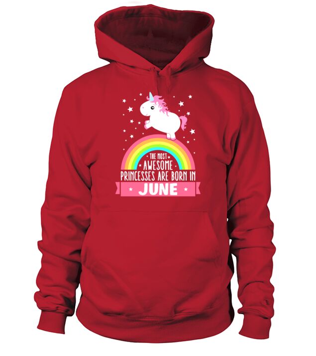 Birthday Unicorn Girl Princesses Born In June Men's Hoodie