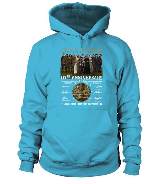 Outlander 07th anniversary 2014 2021 thank you for the memories signatures Hoodie Unisex