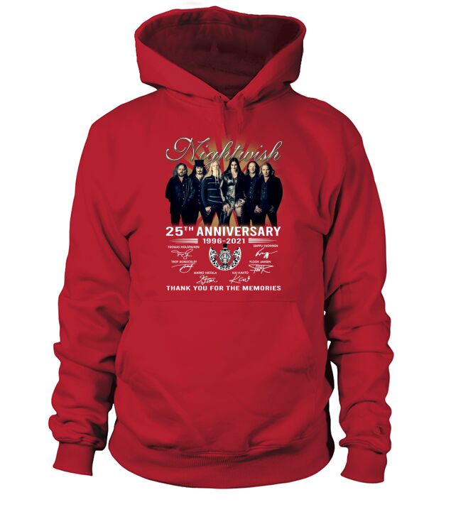 Nightwish Band 25th Anniversary 1996 2021 signatures thank you for the memories Hoodie Unisex