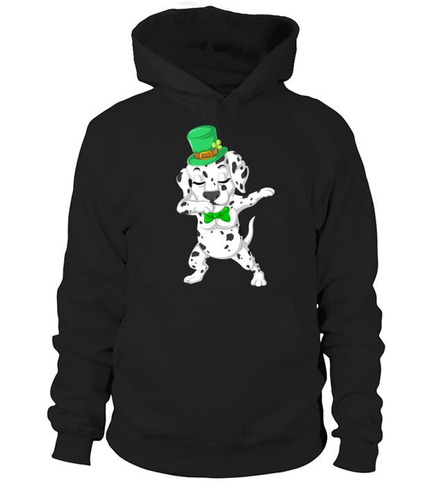dabbing dalmatian st patricks day Men's Hoodie