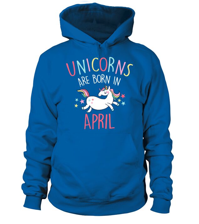 Unicorns Are Born In April Men's Hoodie