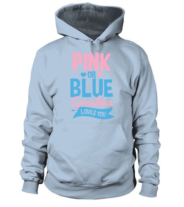 Gender Reveal Grandma Pink or Blue Hoodie Unisex