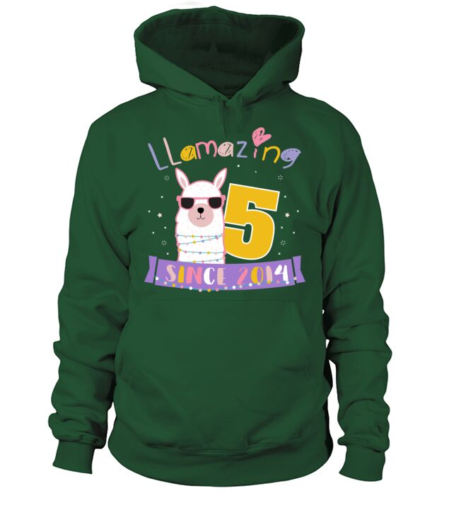 Girls 5th Birthday "LLamazing Since 2014" Men's Hoodie