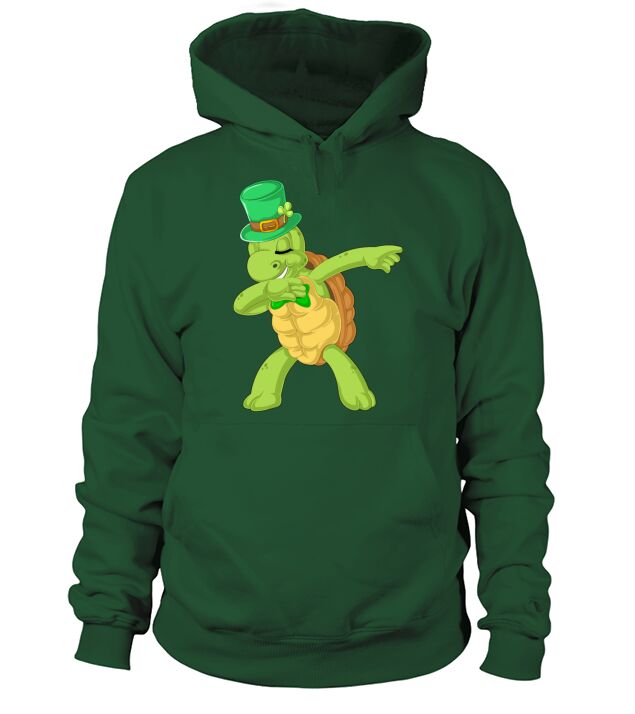 dabbing turtle st patricks day Men's Hoodie