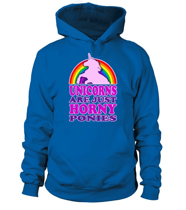 UNICORNS ARE JUST HORNY Men's Hoodie