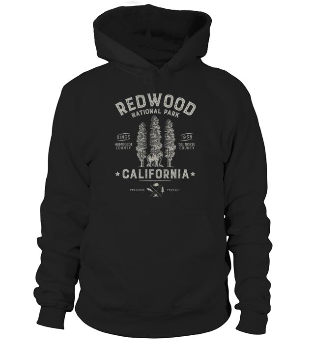 Redwood National Park T Shirt Vintage California Bear Gifts Hoodie Unisex