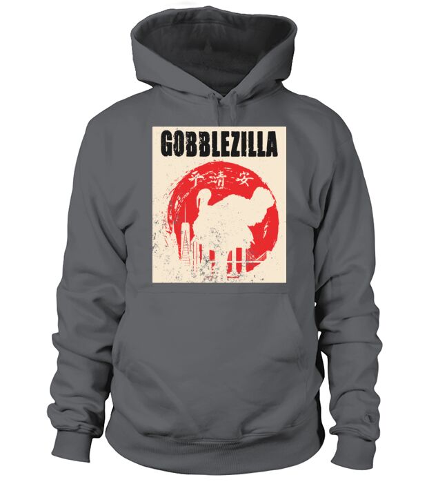 Gobblezilla Happy Thanksgiving Turkey Gobble Thank Men's Hoodie