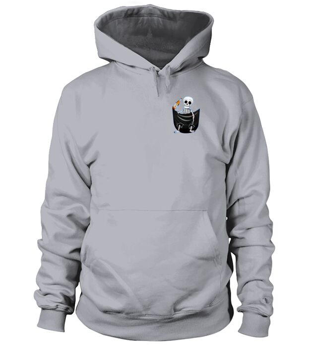Miller Lite Skeleton in pocket shirt Hoodie Unisex