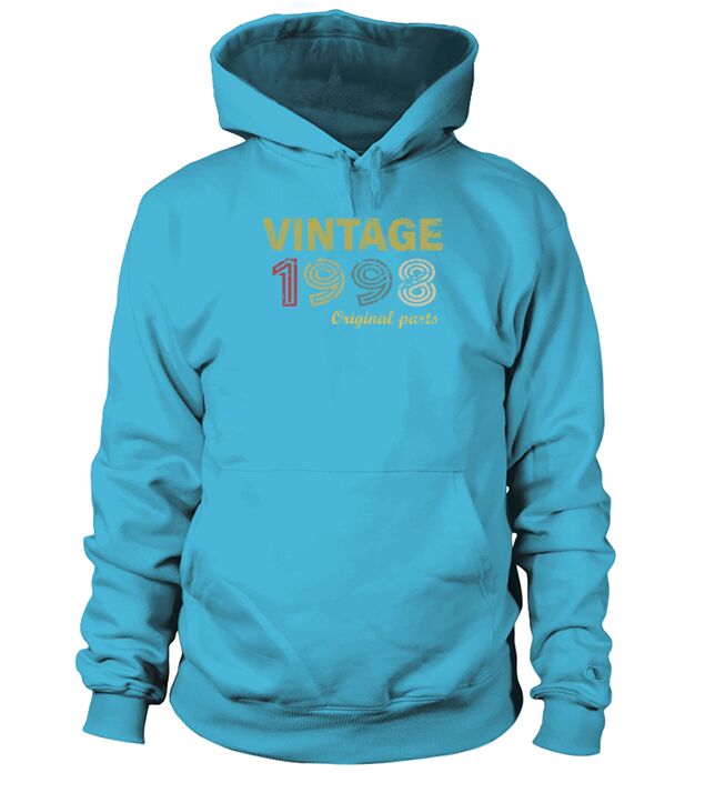 Vintage 1998 Original Parts 22nd Birthday Gifts Men's Hoodie