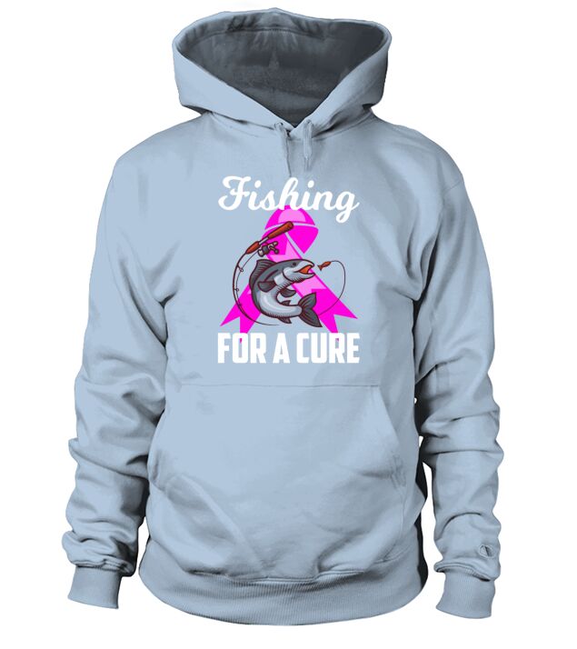 Fishing For A Cure Breast Cancer Awareness Men's Hoodie