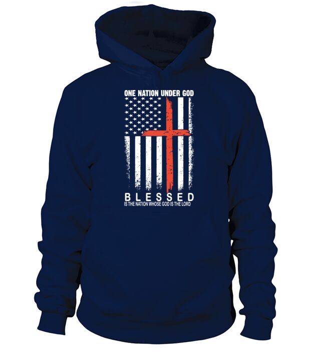 One nation under god blessed is the nation whose g Men's Hoodie